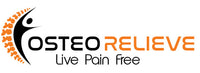 Footer Osteorelieve Logo with Slogan Live Pain Free